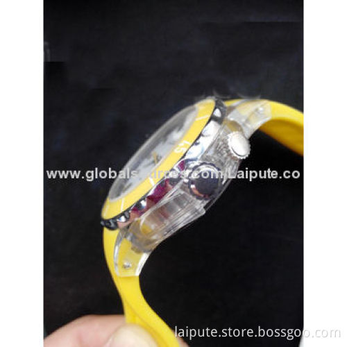 LED Watch Made of Silicone Band Material